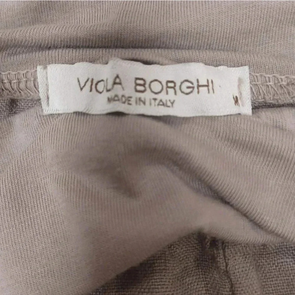 Viola Borghi Linen Wide Leg Capri Size Medium - Picture 7 of 7